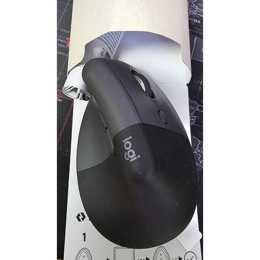 Mouse Resigilat Lift Vertical Ergonomic Graphite Black