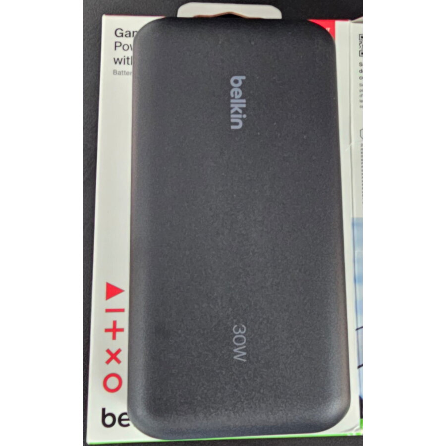 Acumulator extern Resigilat Gaming Power Bank 20000 MAh 30W PD Cablu USB-C integrat Negru