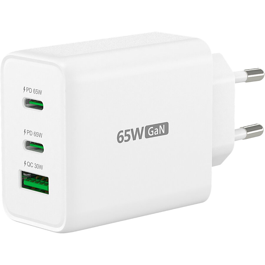 Incarcator 65W GAN USB-C 3-PORT Alb