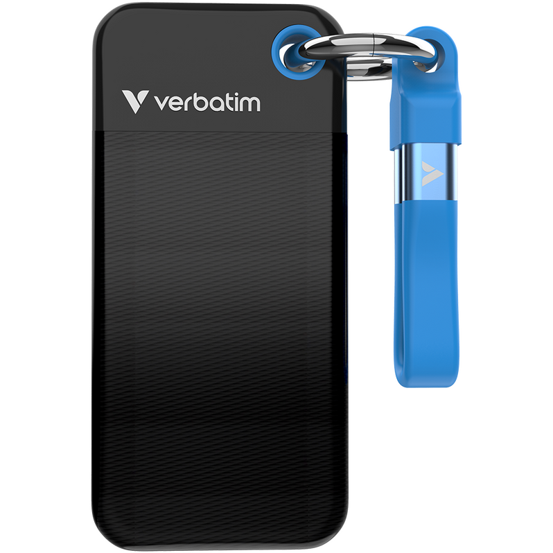 SSD Extern Portabil Pocket Interfata USB 3.2 Gen 2 512GB Negru/Albastru