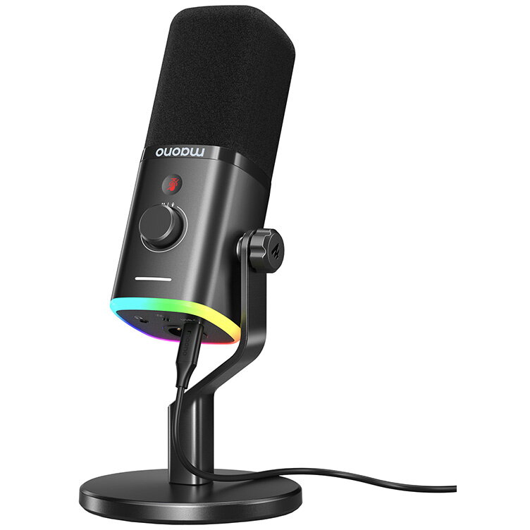 Microfon Gaming / Streaming PD100X Iluminare RGB Negru