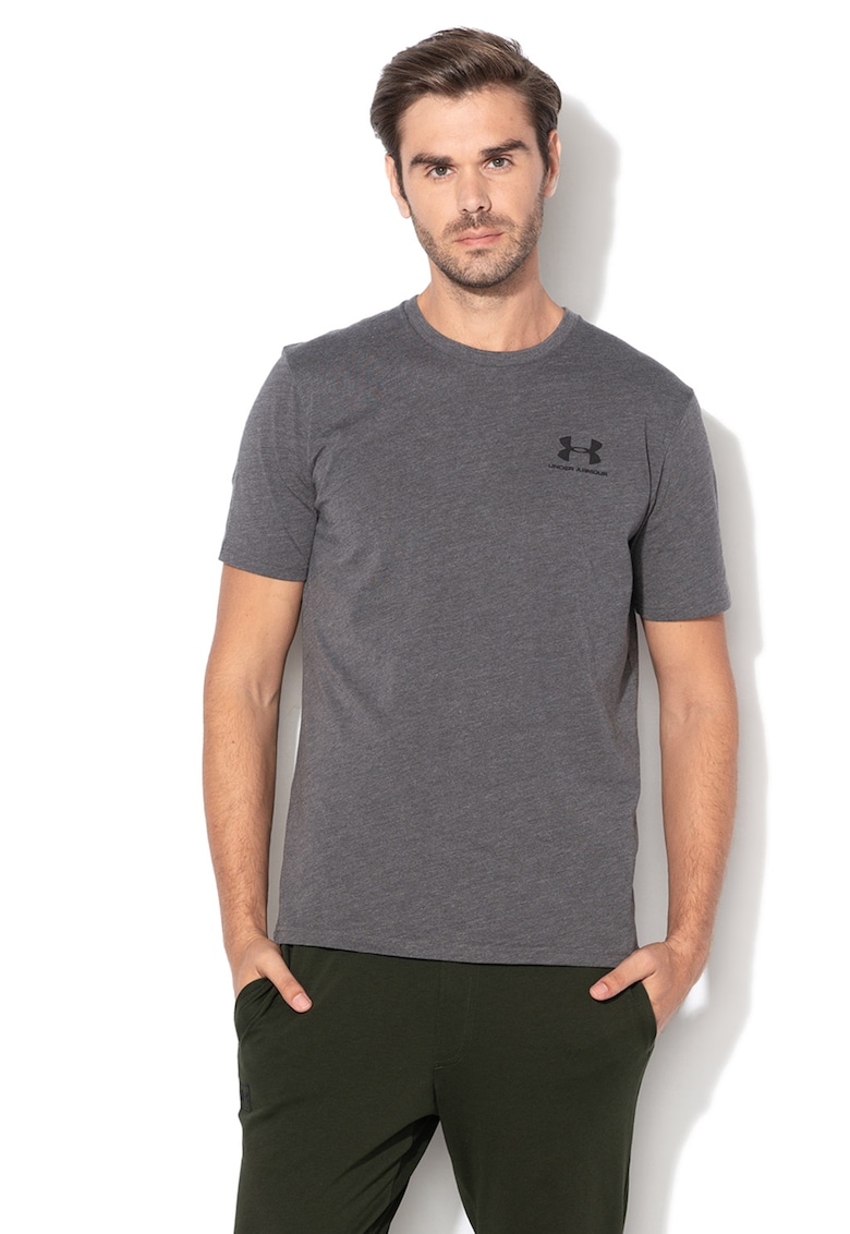 Tricou cu decolteu rotund - pentru fitness Sportstyle - Gri
