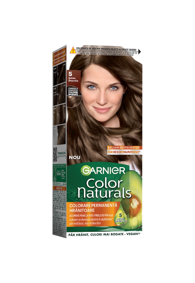 Vopsea de par permanenta cu amoniac  Color Naturals - 110 ml - Saten deschis