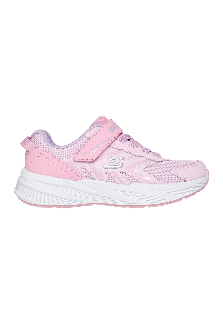 Pantofi sport Microspec Tread cu velcro - Roz pastel/Lila/Alb optic