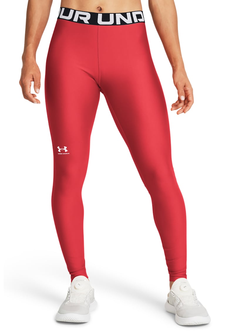 Colanti cu talie inalta - pentru fitness Authentics - Rosu/Alb