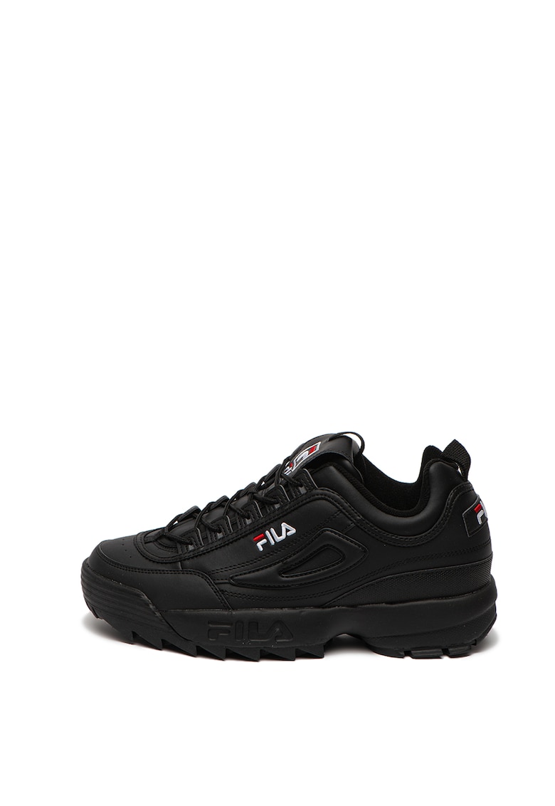 Pantofi sport de piele ecologica cu talpa masiva Disruptor 1010262 - Negru