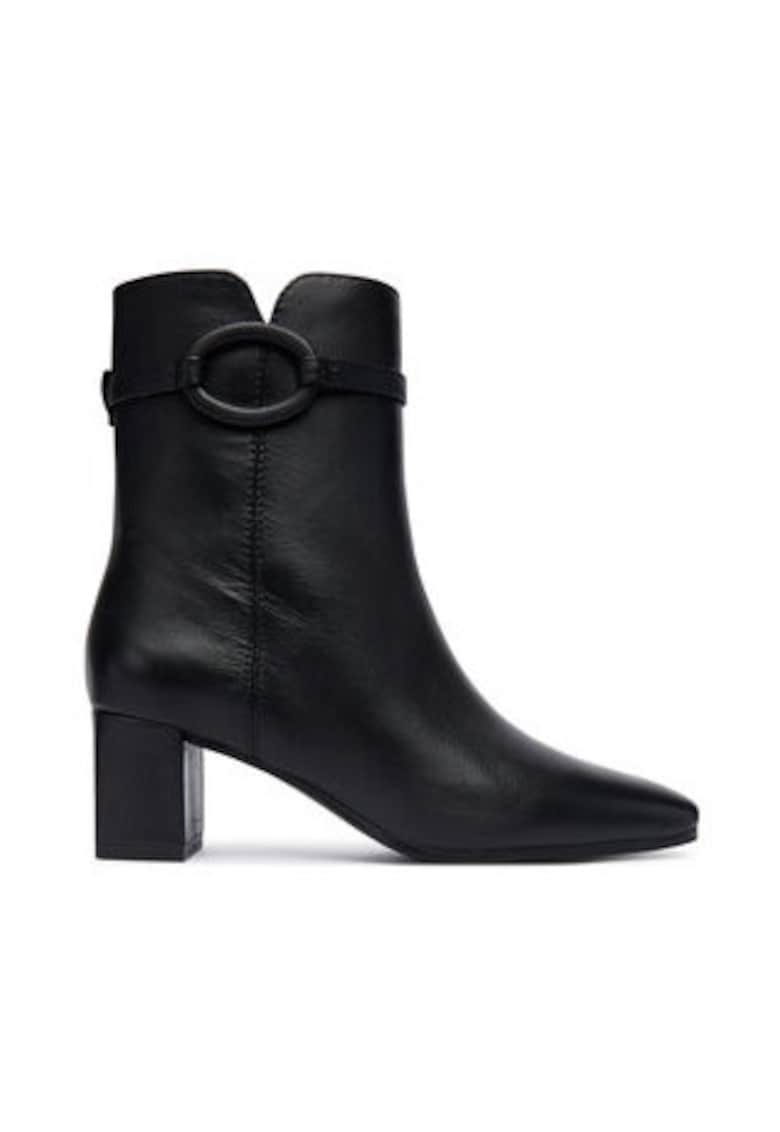 Botine dama  piele naturala - negru