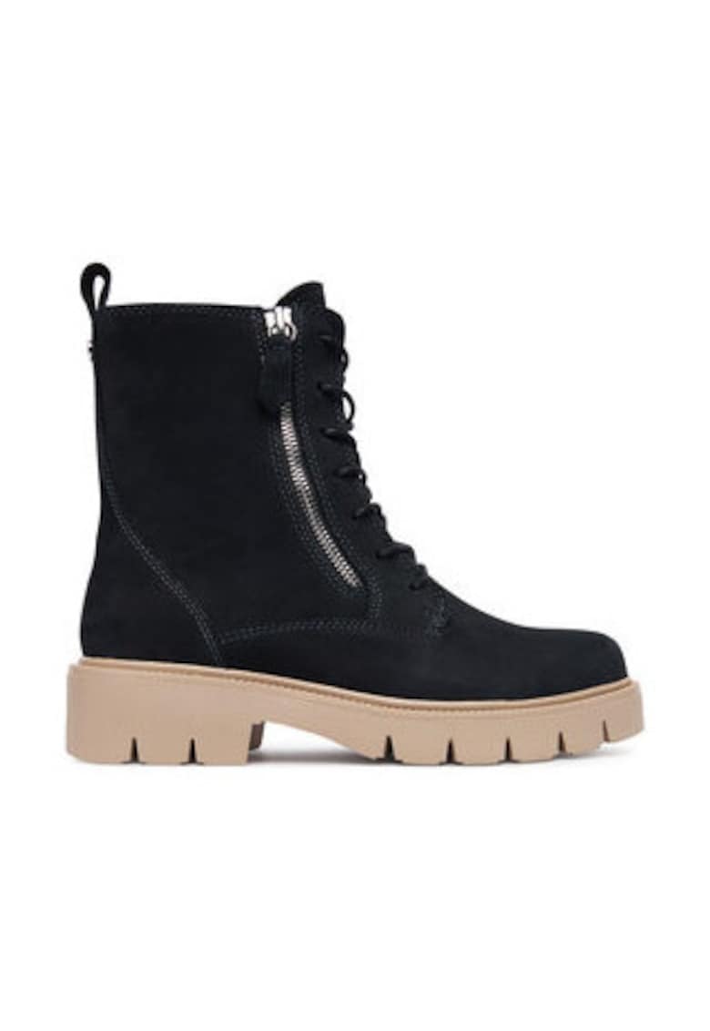 Ghete dama pana la glezna -  305257390 - piele naturala - negru
