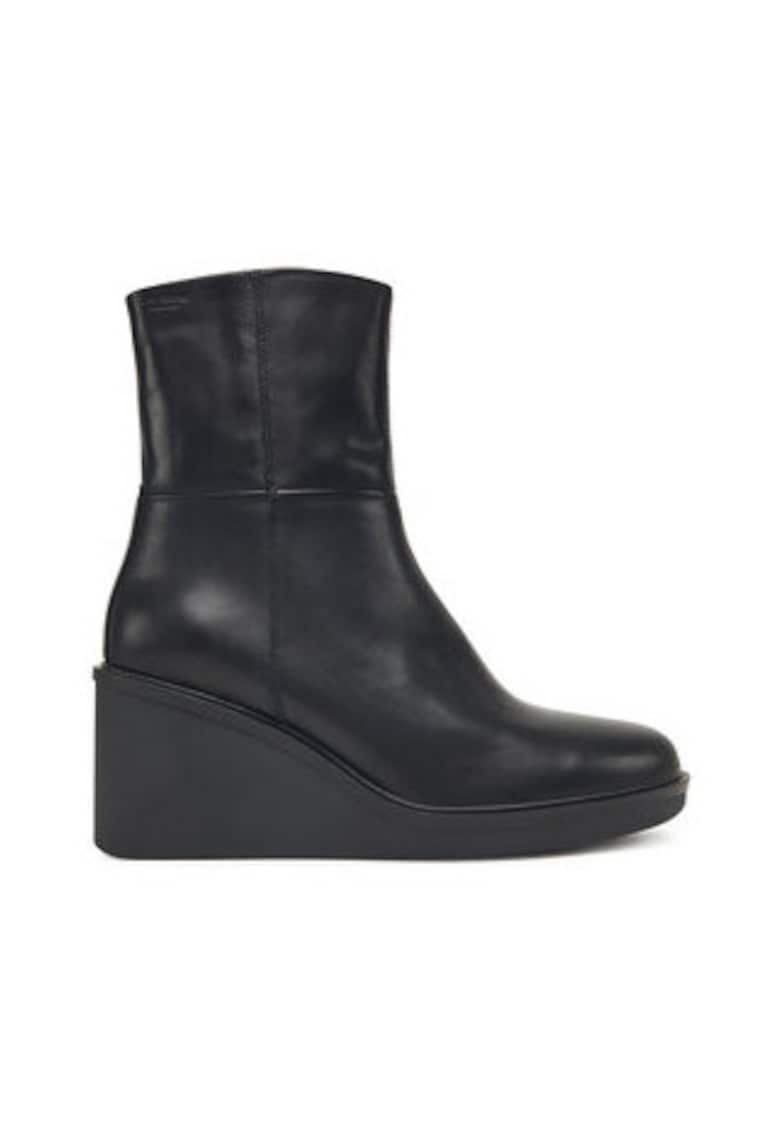 Botine dama pana la glezna -  305573476 - piele naturala - negru -
