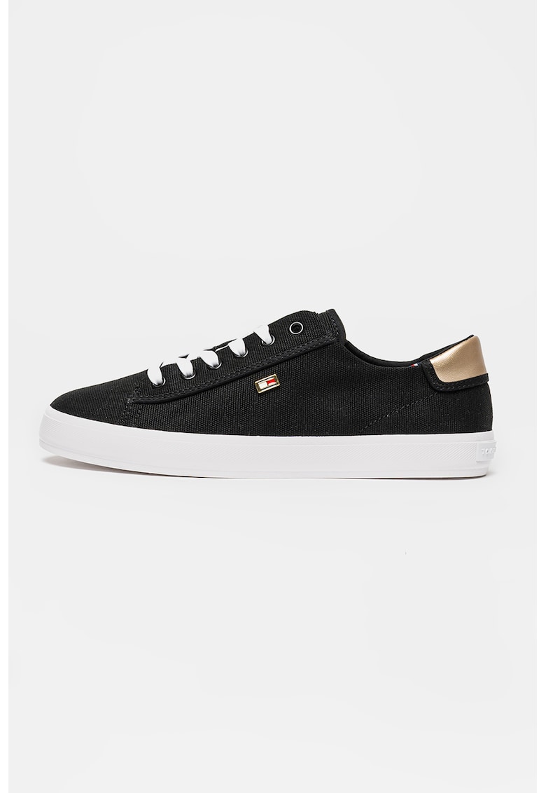 Pantofi sport din bumbac cu detalii aurii - Auriu/Negru