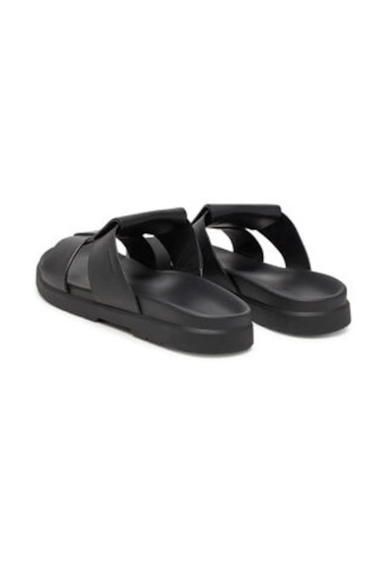 Papuci barbatesti -  piele naturala - negru - Negru