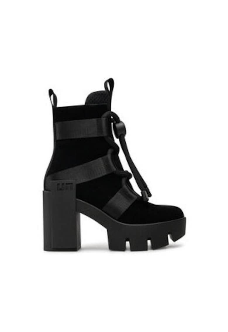 Botine dama  din piele naturala - Negru