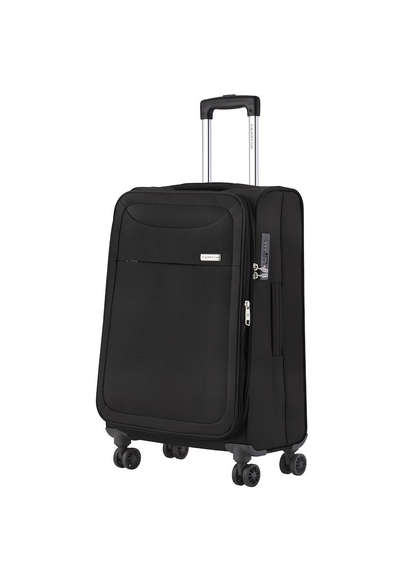 Troler mediu extensibil  Air - bagaj de cala - 66x42x27 cm - poliester - +20% capacitate - 2.8 kg - negru - 66 cm