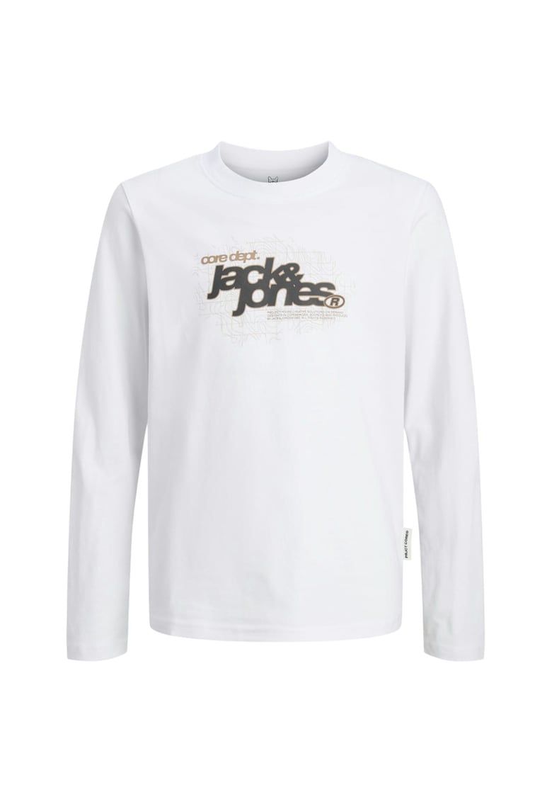 Bluza JACK &JONES Grid Branding Crew JNR 50464 - Alb