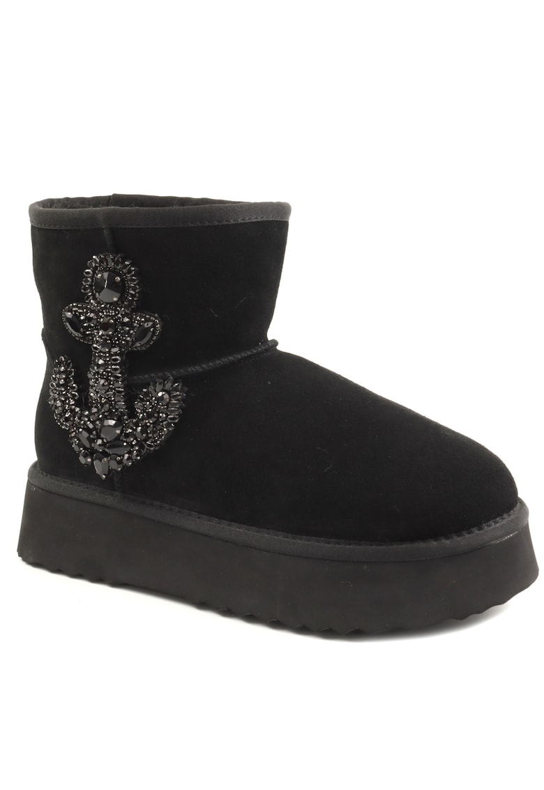 Ghete dama stil UGG I251439 - Negru