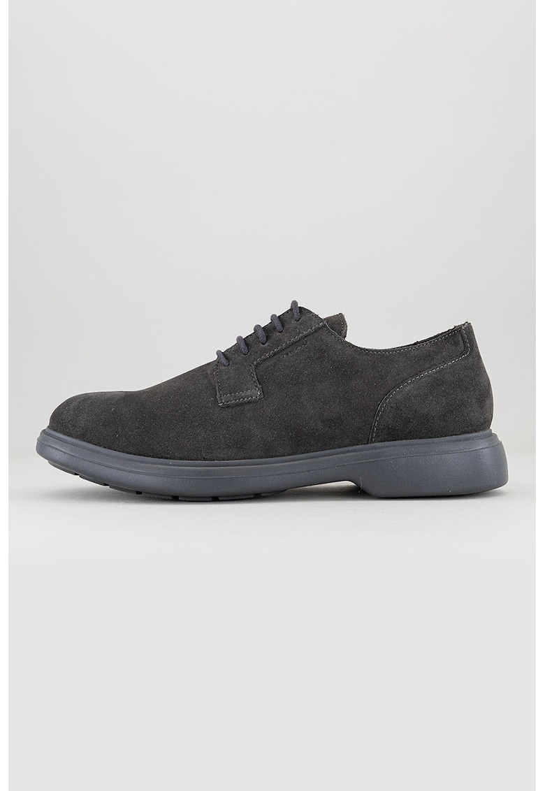 Oferte la Pantofi derby de piele intoarsa - Gri inchis