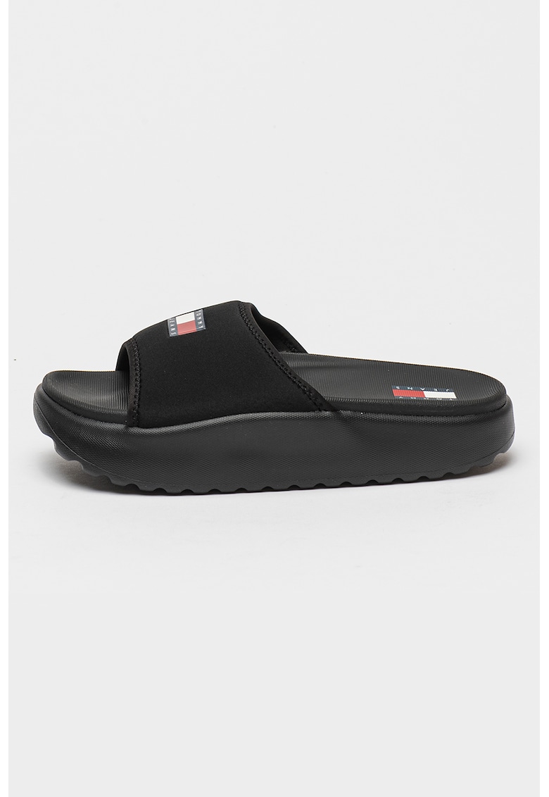 Papuci flatform Comfy Pool - Negru