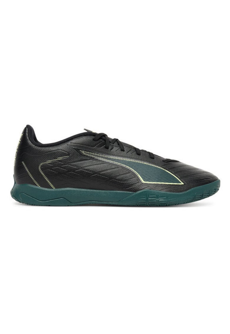 Pantofi de fotbal barbati -  piele ecologica - negru/verde - Multicolor