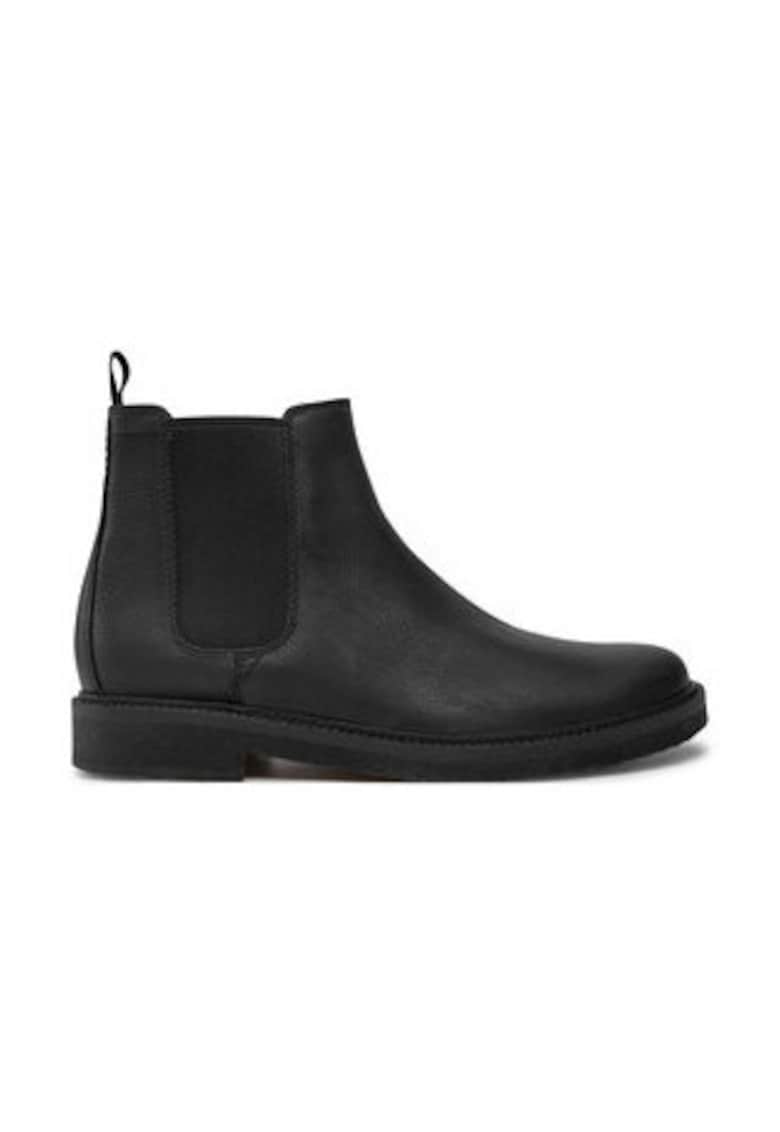 Ghete barbati -  piele naturala - negru -