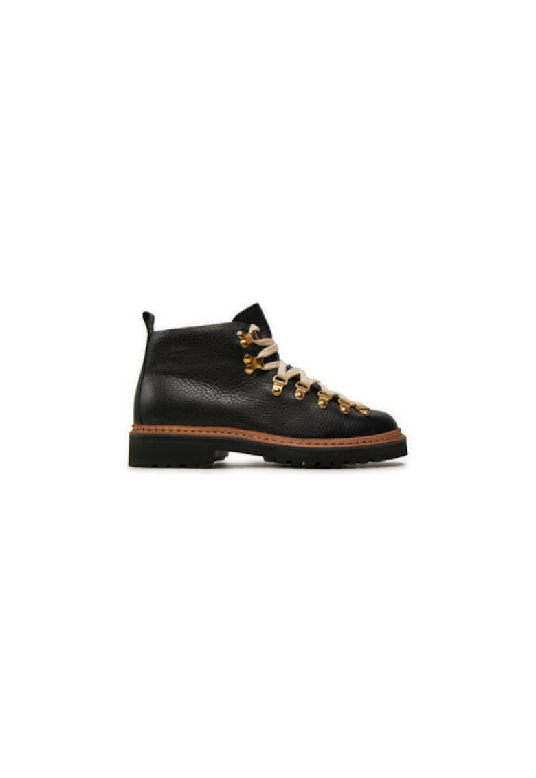 Ghete de drumetie unisex -  304422638 - piele naturala - negru