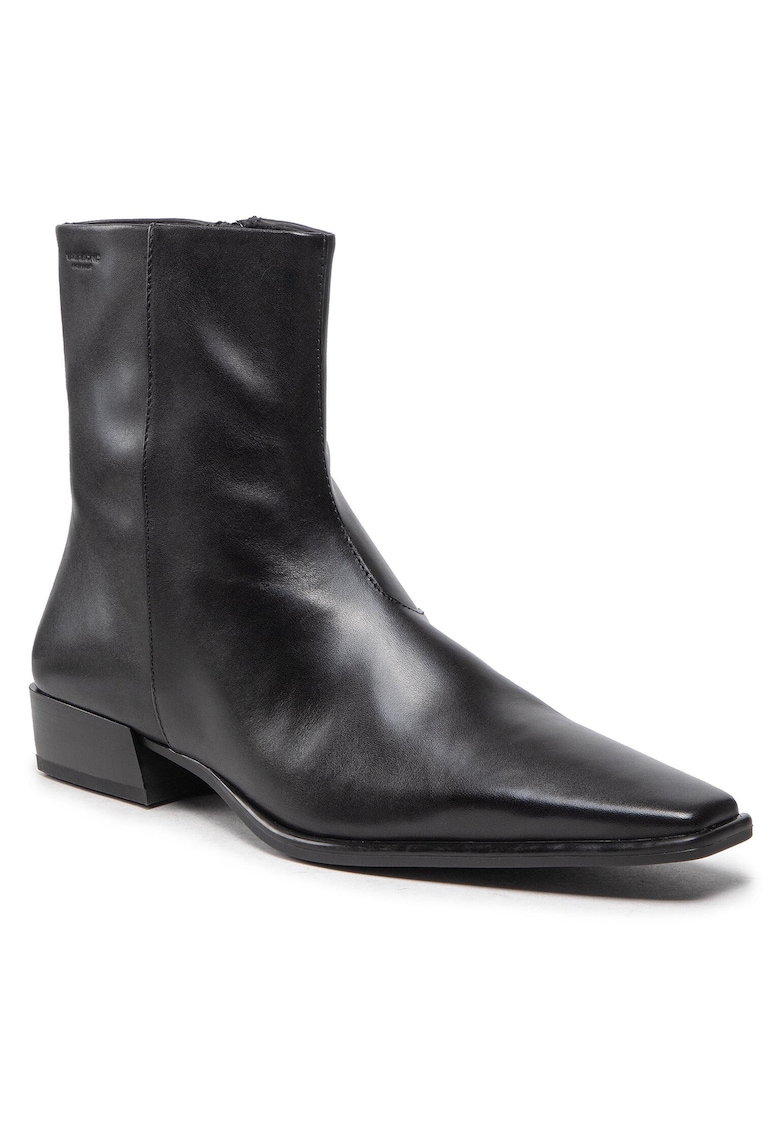 Ghete de dama pana la glezna -  301243434 - piele naturala - negru -