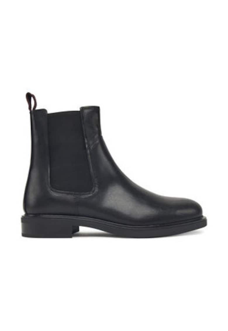 Ghete Chelsea pentru femei -  305573650 - piele naturala - Negru