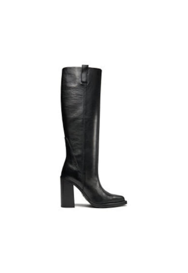 Ghete de dama -  303221591 - piele naturala - negru -
