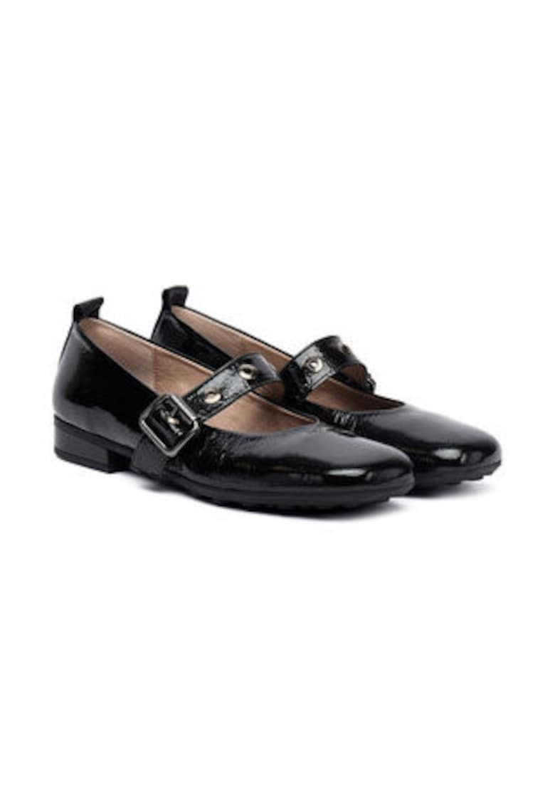 Pantofi negri  din piele - Negru