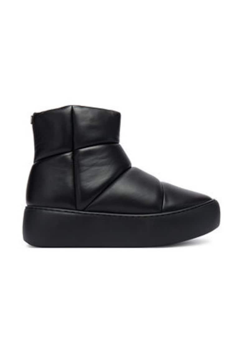 Ghete dama pana la glezna - Hogl - 305666475 - piele naturala - negru