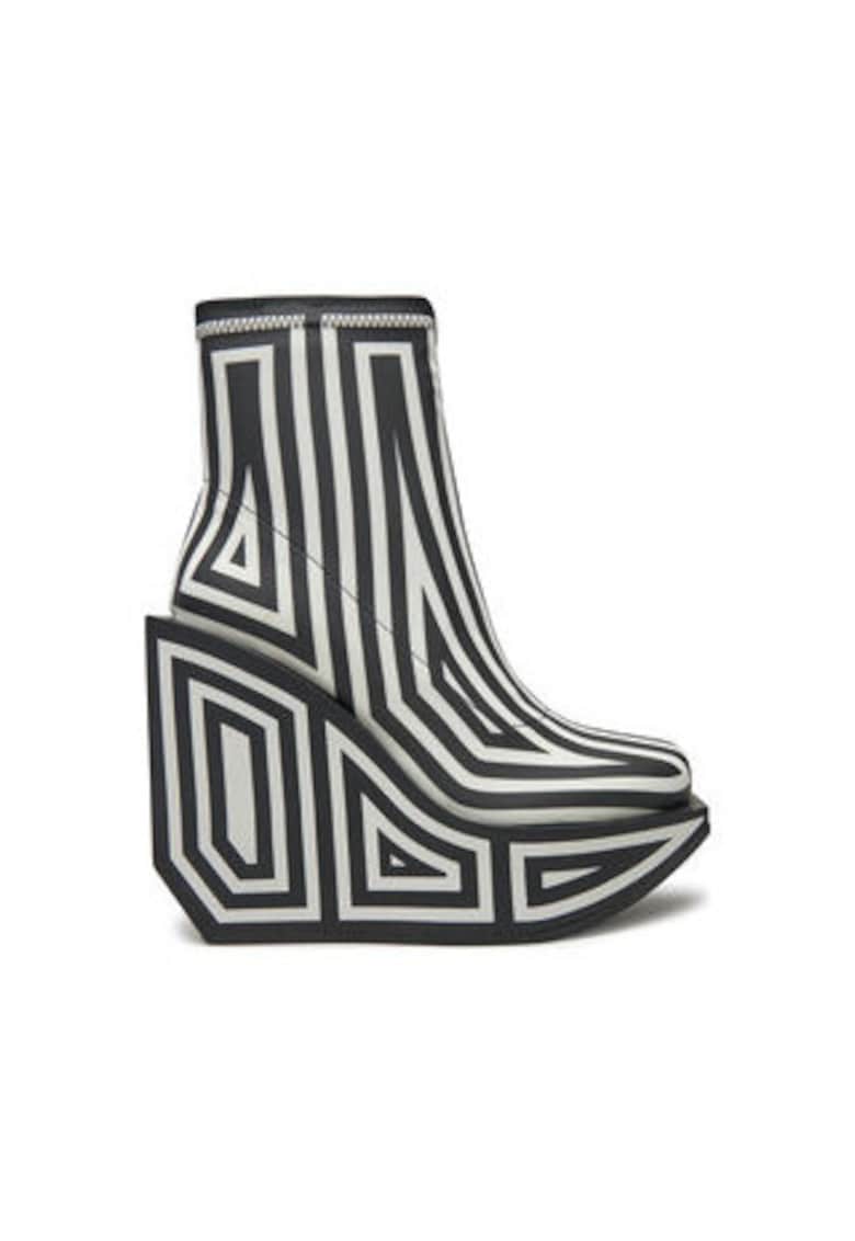 Ghete dama pana la glezna -  304406690 - material textil - gri