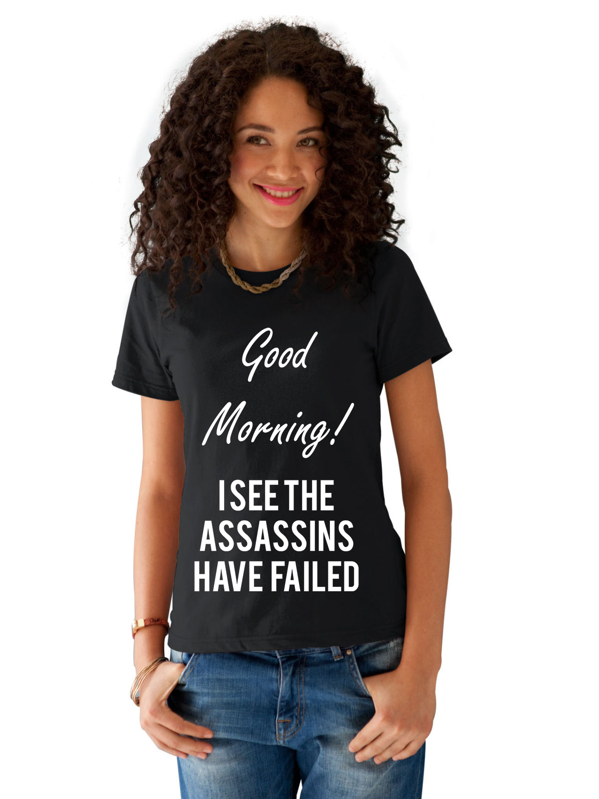 Oferte la Tricou dama negru - Assassins faild