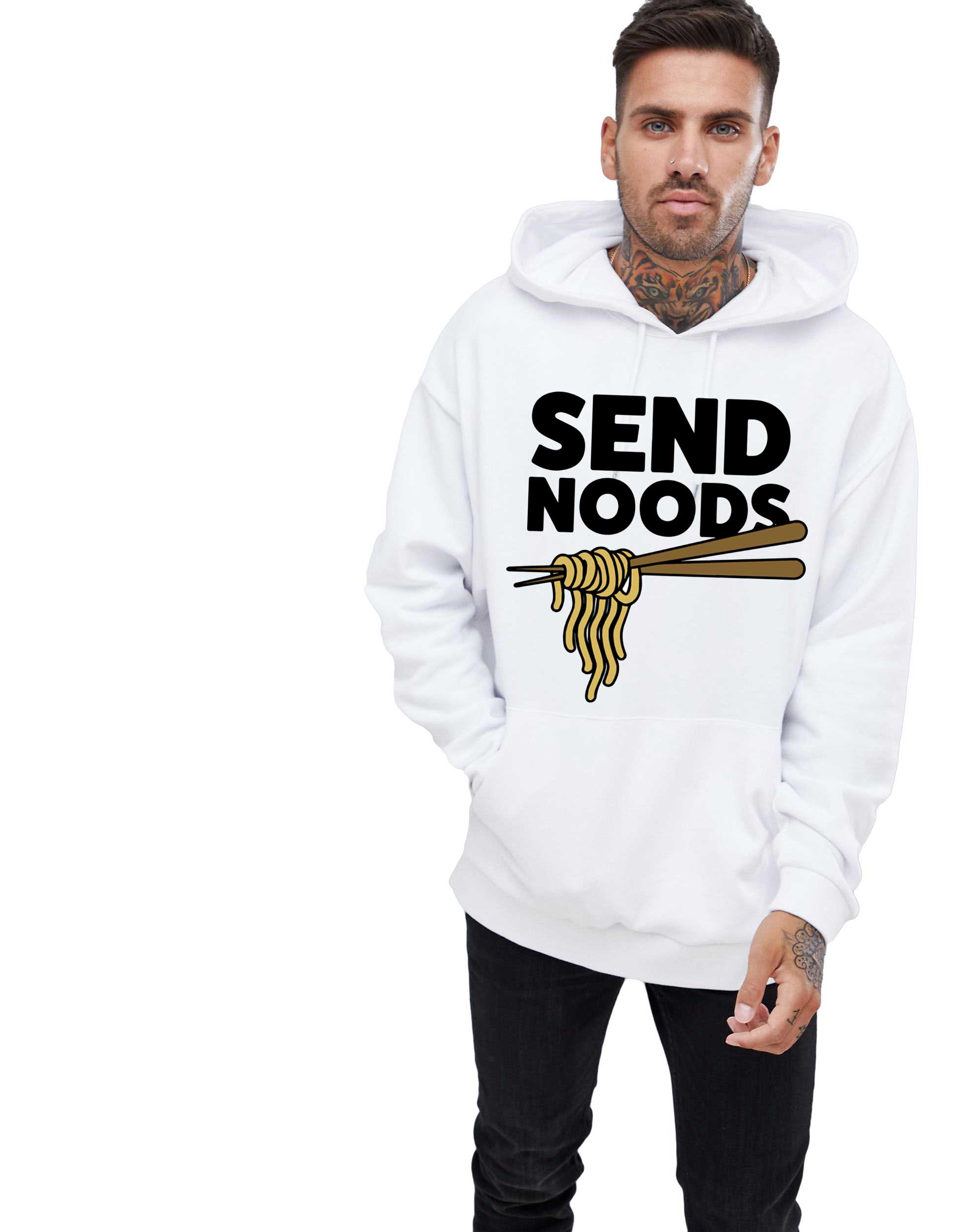 Oferte la Hanorac Barbati Alb - Send Noods