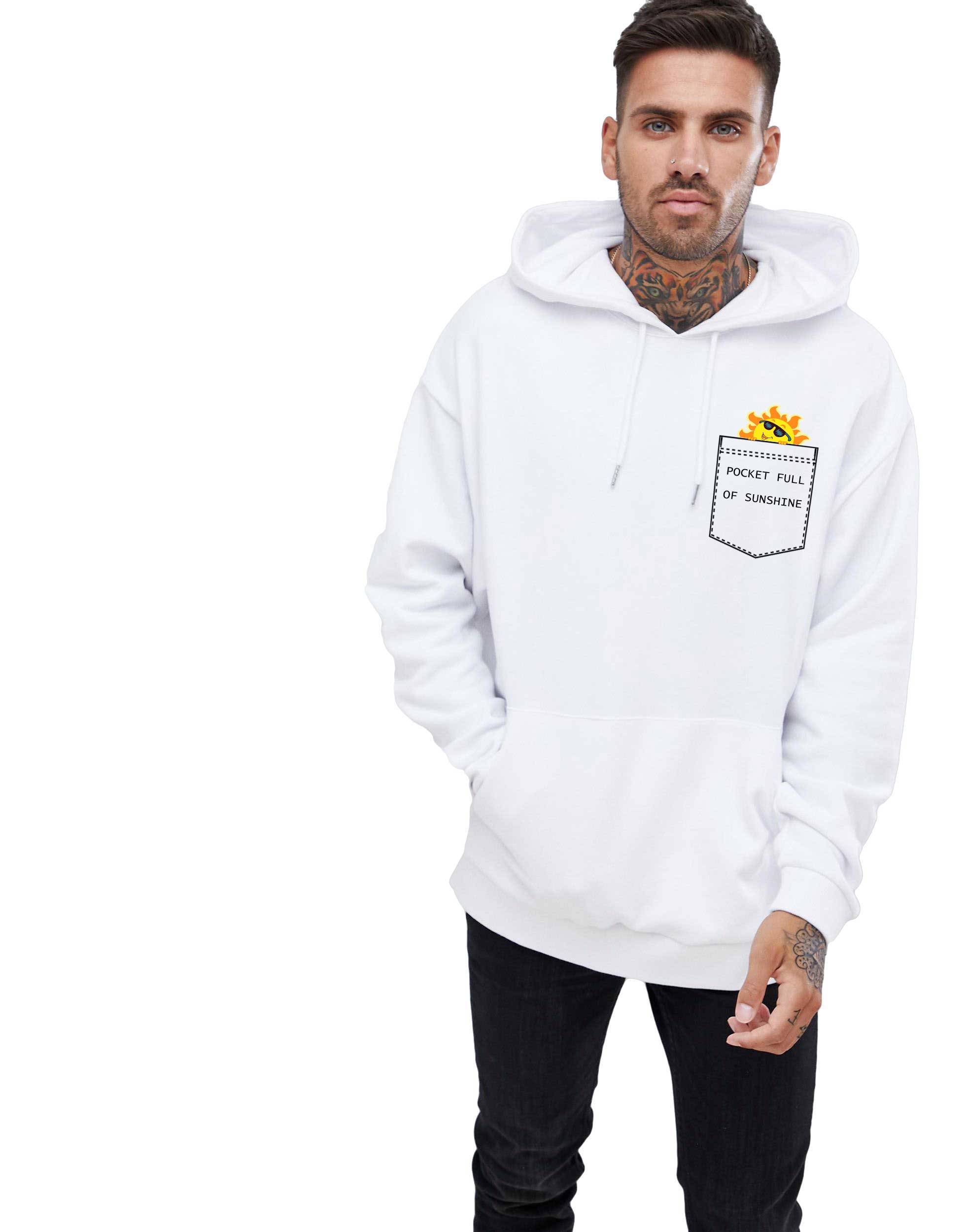 Oferte la Hanorac Barbati Alb - Sunshine