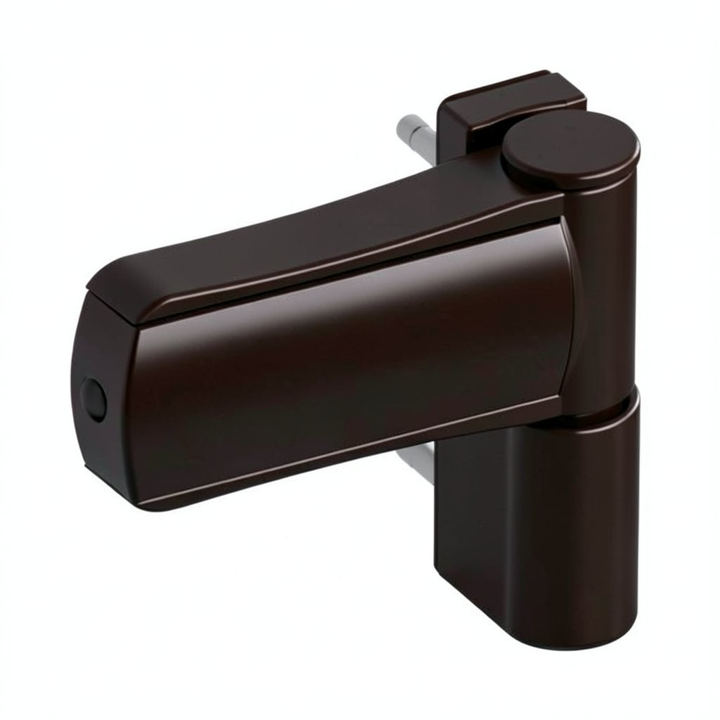 Balama pentru usa din PVC,aluminiu, 14-18 mm, 105 mm, maro RAL 8022