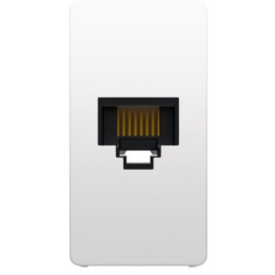 Priza Date RJ45 Gewiss System Pura GWC20271, Cat 5e, UTP, Conectare Fara Scule (Toolless), 1 Modul, Alb Lucios