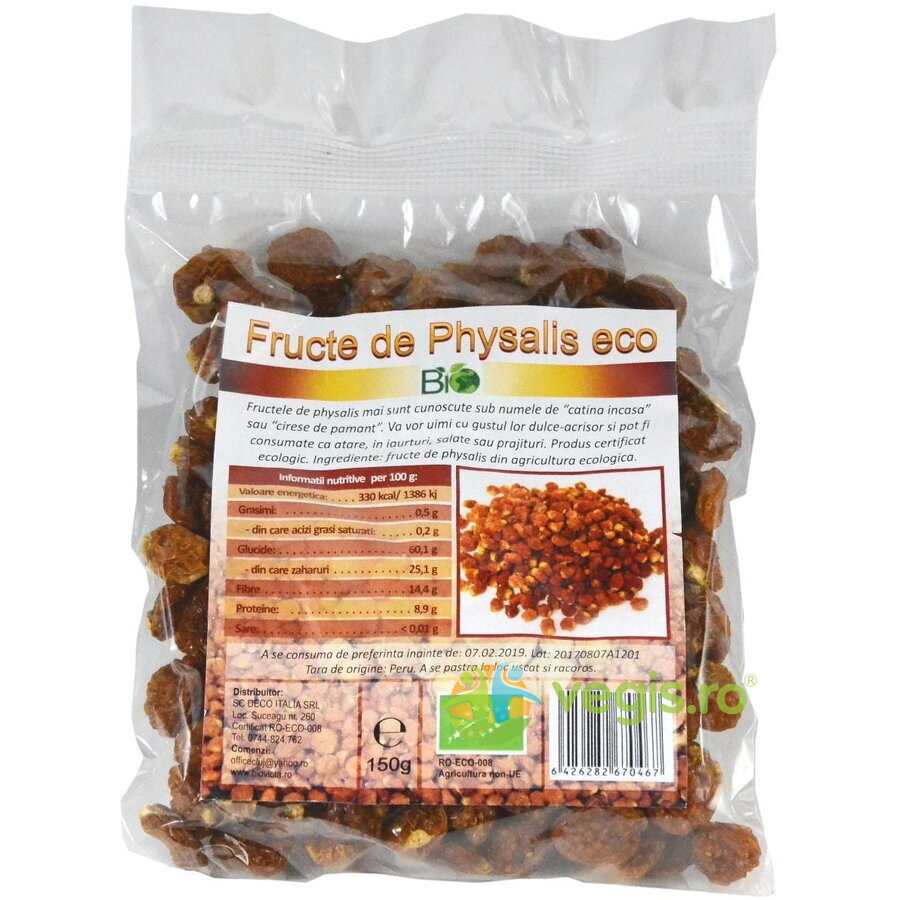 Oferte la Fructe Physalis Uscate Ecologice/Bio 150g