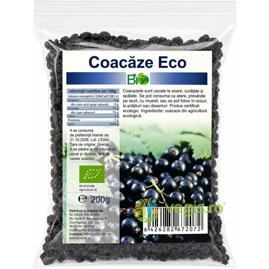 Oferte la Coacaze Deshidratate Ecologice/Bio 200g