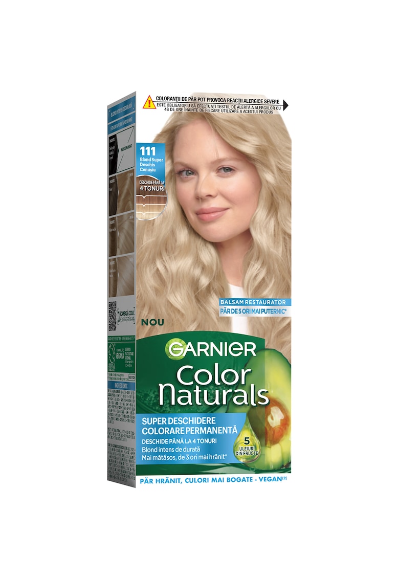 Vopsea de par permanenta cu amoniac  Color Naturals - 110 ml - Blond Super Deschis Cenusiu