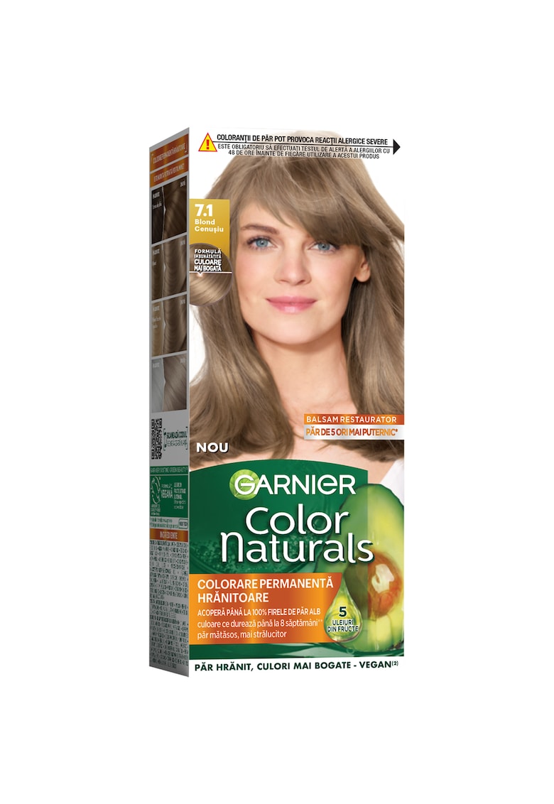 Vopsea de par permanenta cu amoniac  Color Naturals - 110 ml - Blond Cenusiu