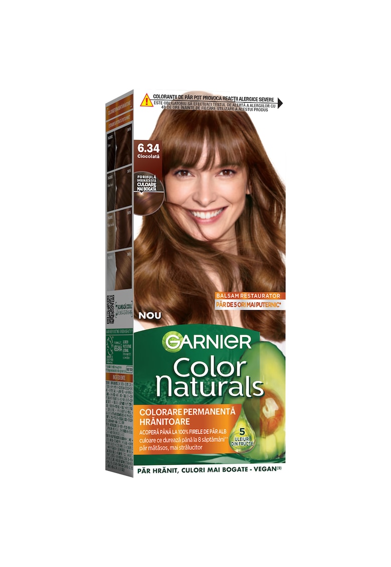 Vopsea de par permanenta cu amoniac  Color Naturals - 110 ml - Ciocolatiu