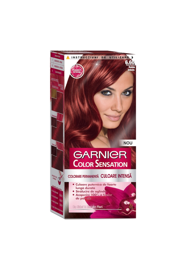Vopsea de par permanenta cu amoniac  Color Sensation - 110 ml - Rubin intens