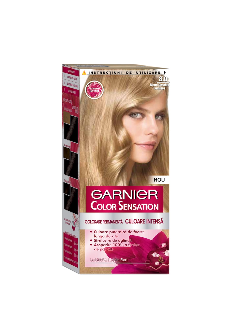 Vopsea de par permanenta cu amoniac  Color Sensation - 110 ml - Blond deschis luminos