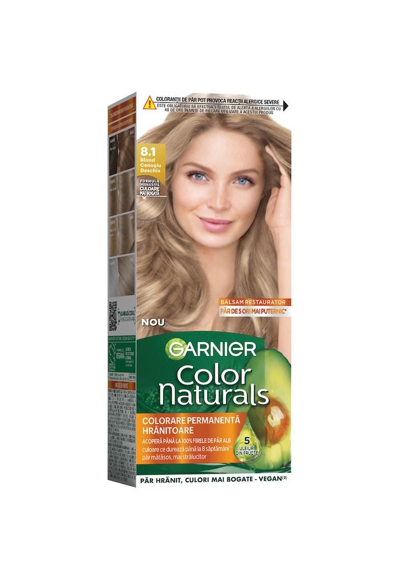 Vopsea de par permanenta cu amoniac  Color Naturals - 110 ml - Blond cenusiu deschis