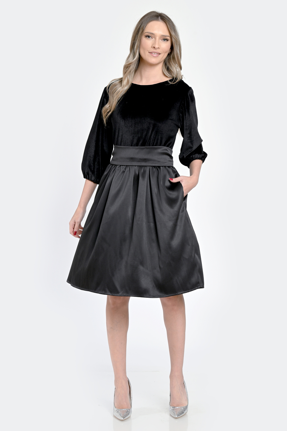 Oferte la Rochie Medie Dama, de Ocazie, Neagra V300