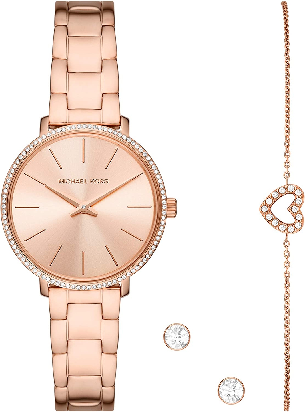 Ceas Dama, Michael Kors, Pyper MK1040, Set cu Bratara si Cercei