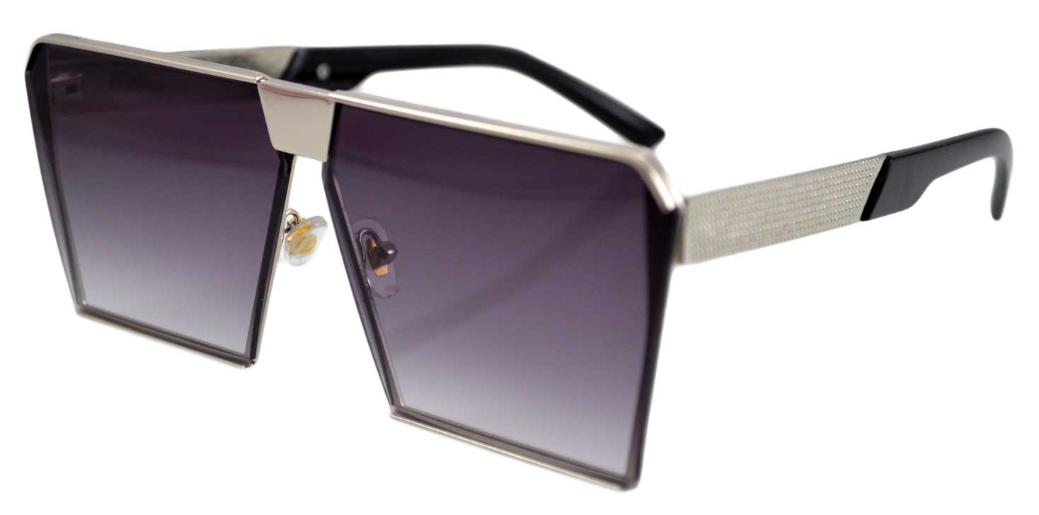 Oferte la Ochelari de soare Rectangular Plat Gri Argintiu lentila degrade