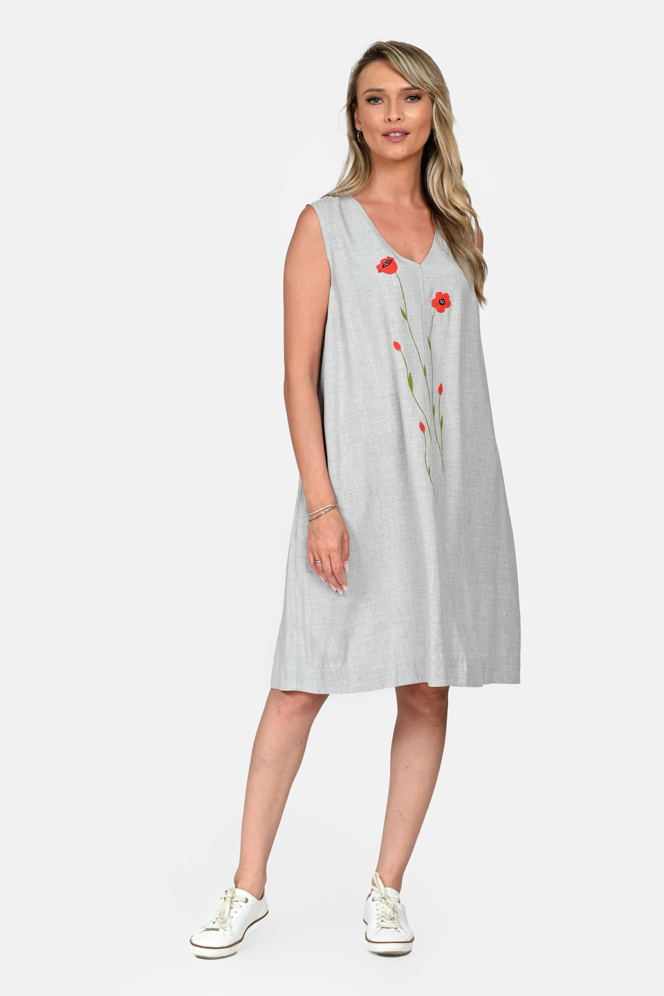 Oferte la Rochie Dama, Eranthe, V-Neckline, cu Pictura Realizata Manual V341