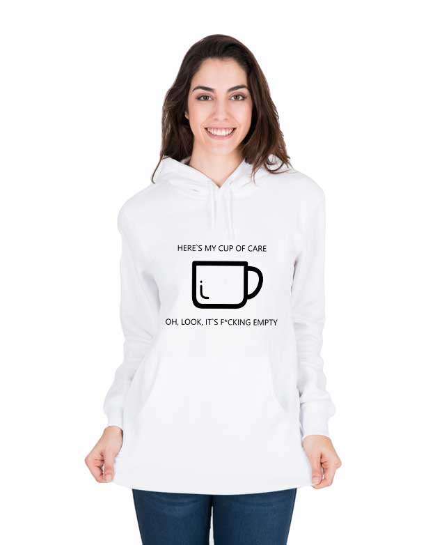 Hanorac dama alb - Cup of care