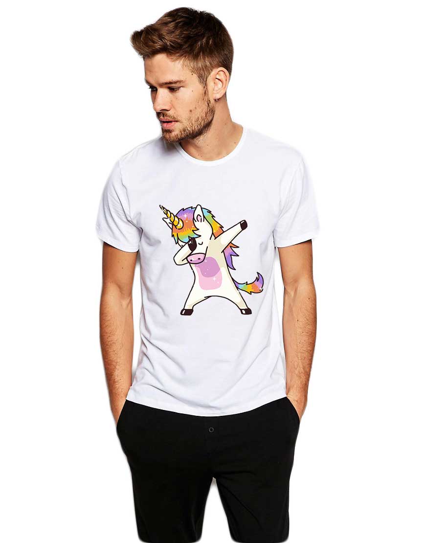 Oferte la Tricou barbati alb - Cool Unicorn