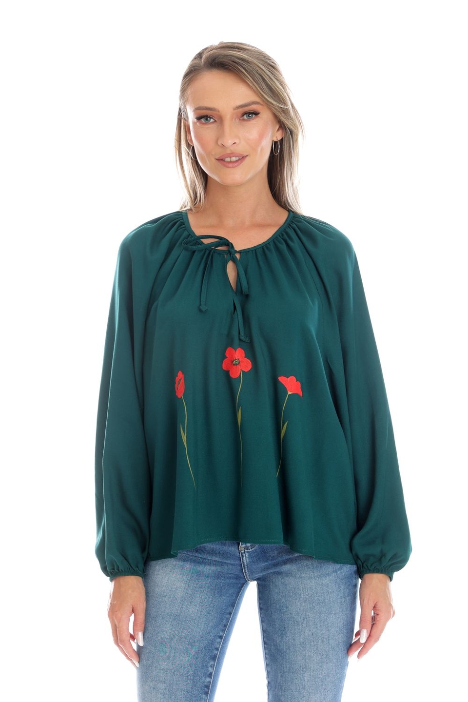 Oferte la Bluza Dama, Eranthe, Boho, stil IE cu Pictura Realizata Manual V359